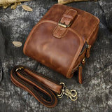 Verdant Grove Genuine Leather Shoulder Bag 