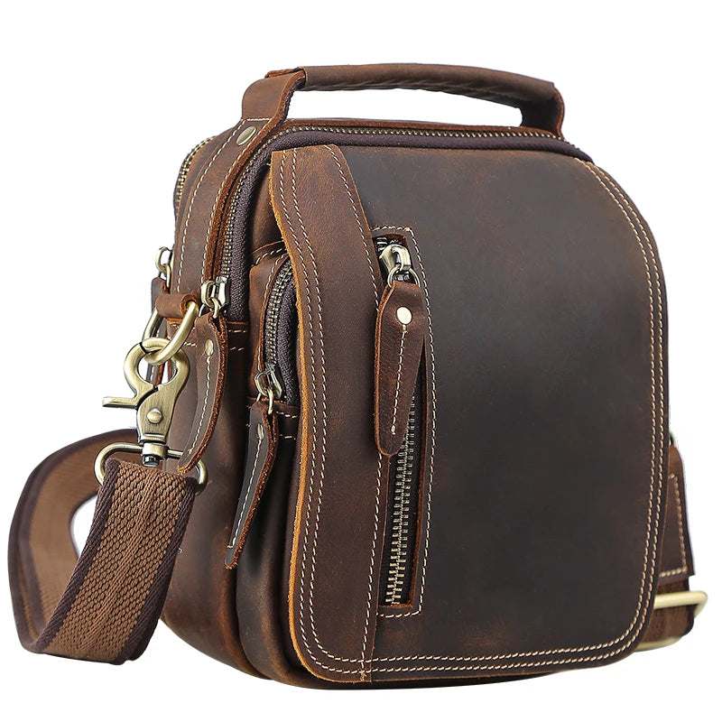 Vivid Ember Genuine Leather Shoulder Bag 