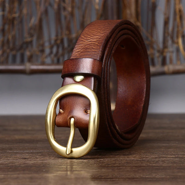 Crimson Blaze Genuine Leather Belt