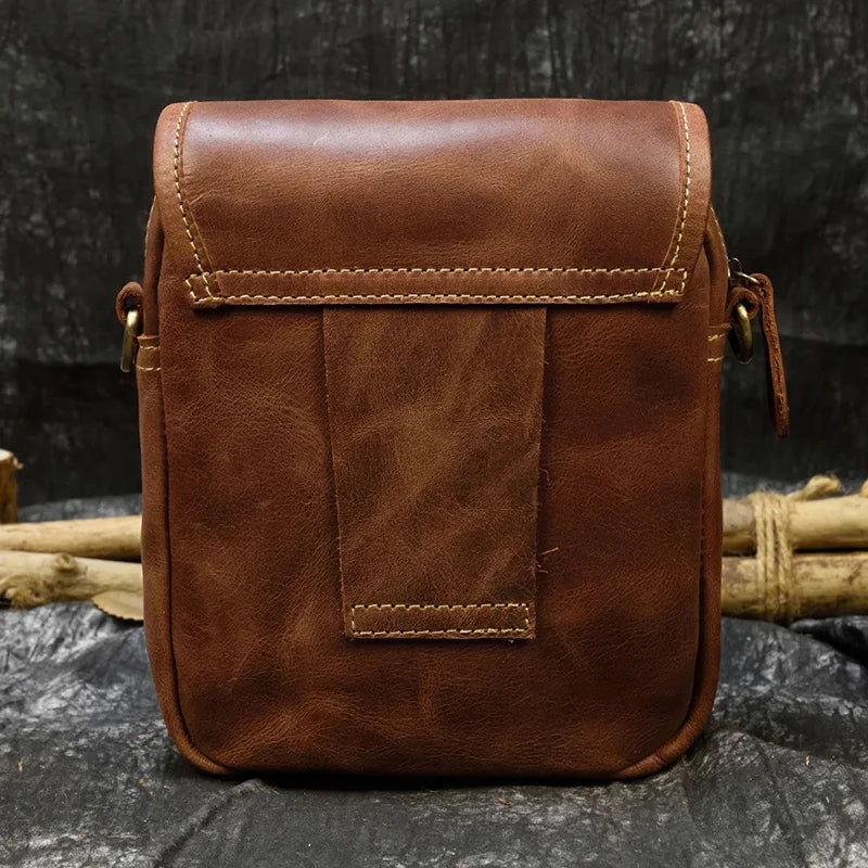 Verdant Grove Genuine Leather Shoulder Bag 