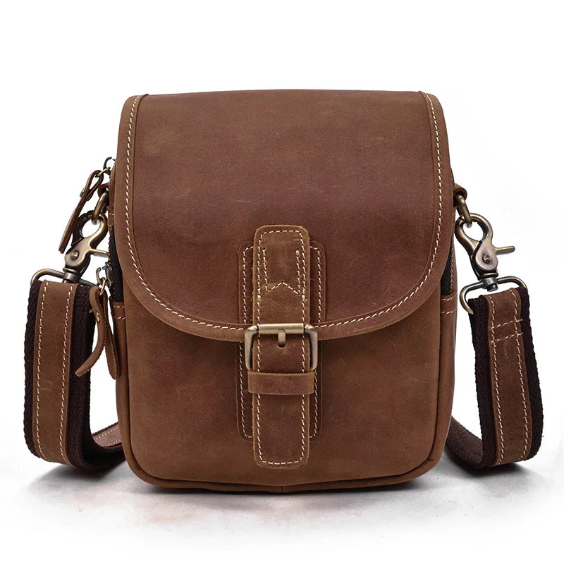 Vivid Ember Genuine Leather Shoulder Bag 