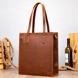 Froststorm Genuine Leather Tote Bag