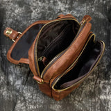 Verdant Grove Genuine Leather Shoulder Bag 