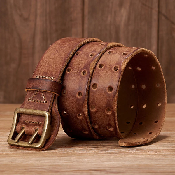 Mifaro Steel Genuine Leather Belt