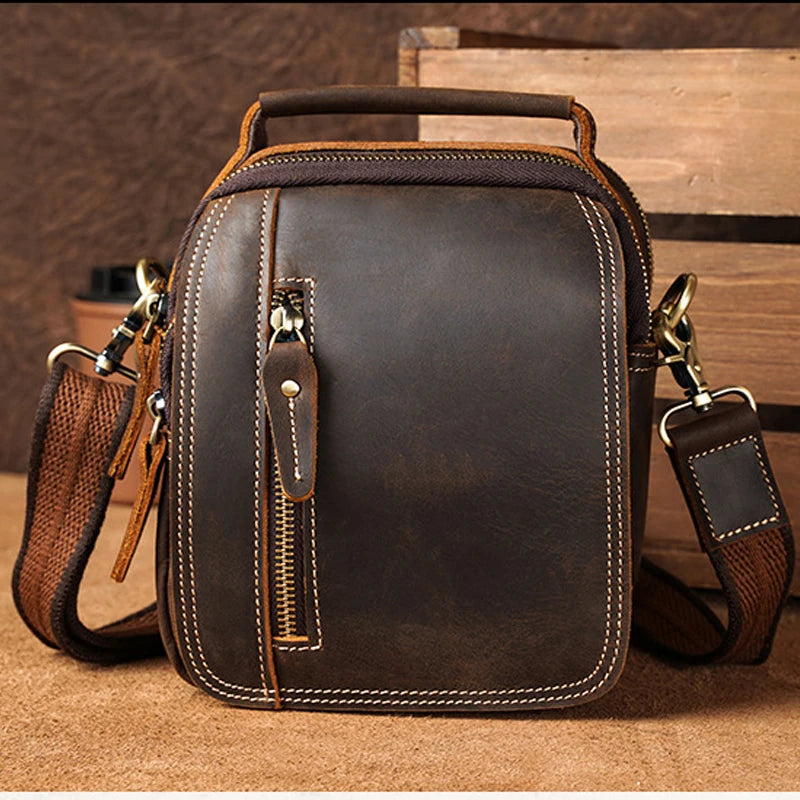 Vivid Ember Genuine Leather Shoulder Bag 