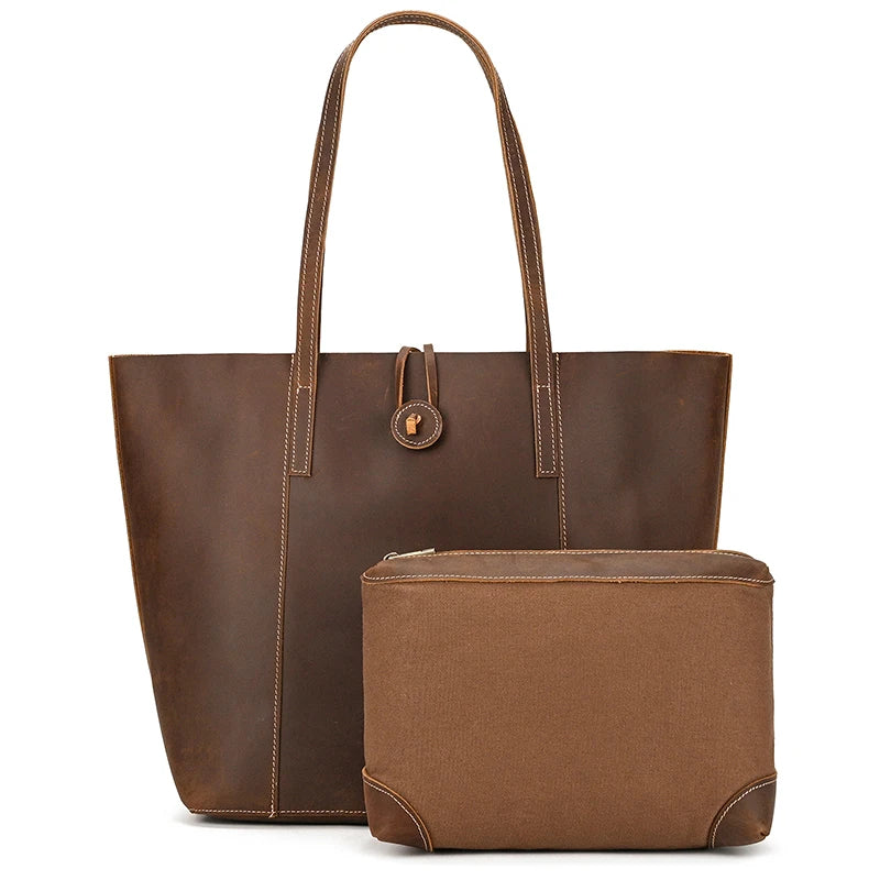 Embercrest Genuine Leather Tote Bag