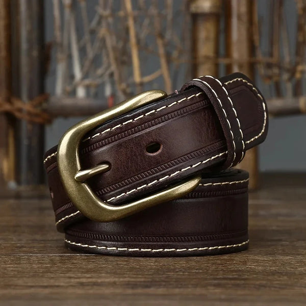 Crimson Stream Genuine Leather Belt