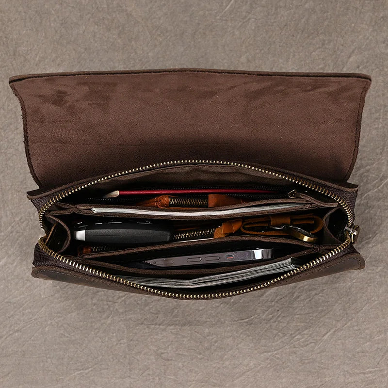 Crimson Ridge Genuine Leather Clutch Wallet 