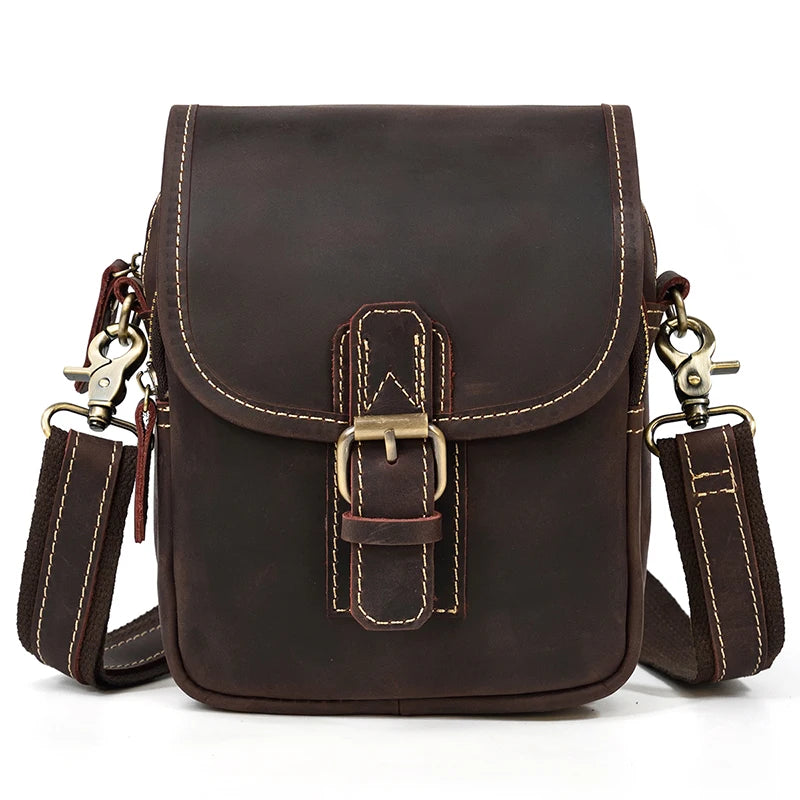 Verdant Grove Genuine Leather Shoulder Bag 