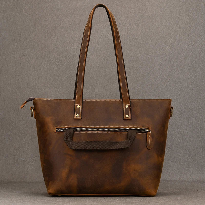 Shadowtide Genuine Leather Tote Bag 