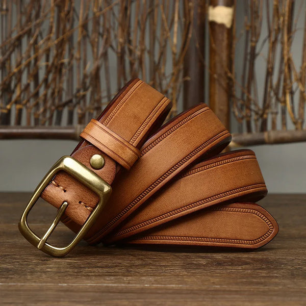 Amber Genuine Leather Belt