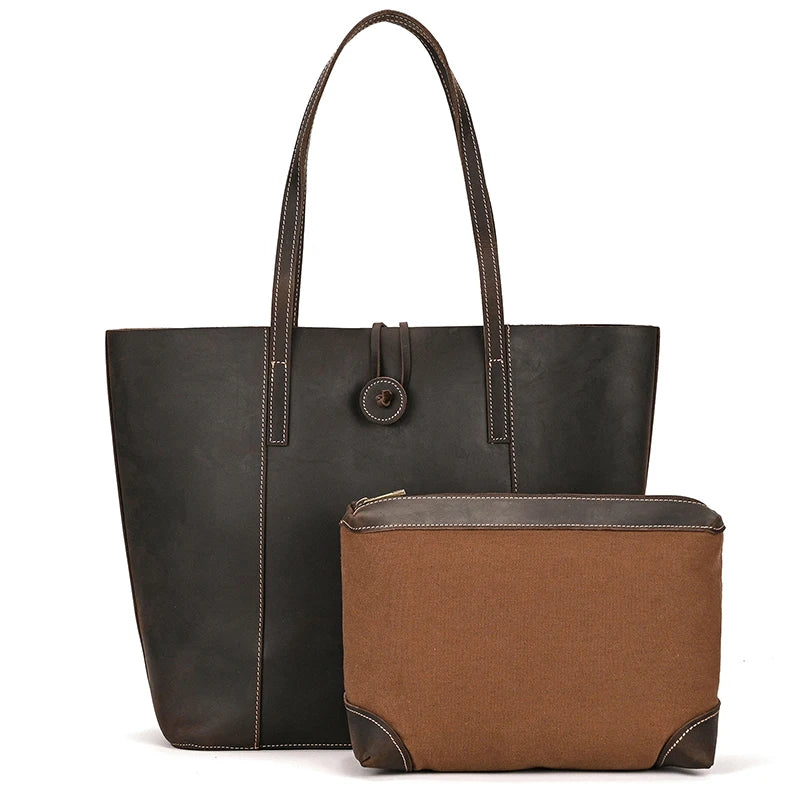 Embercrest Genuine Leather Tote Bag