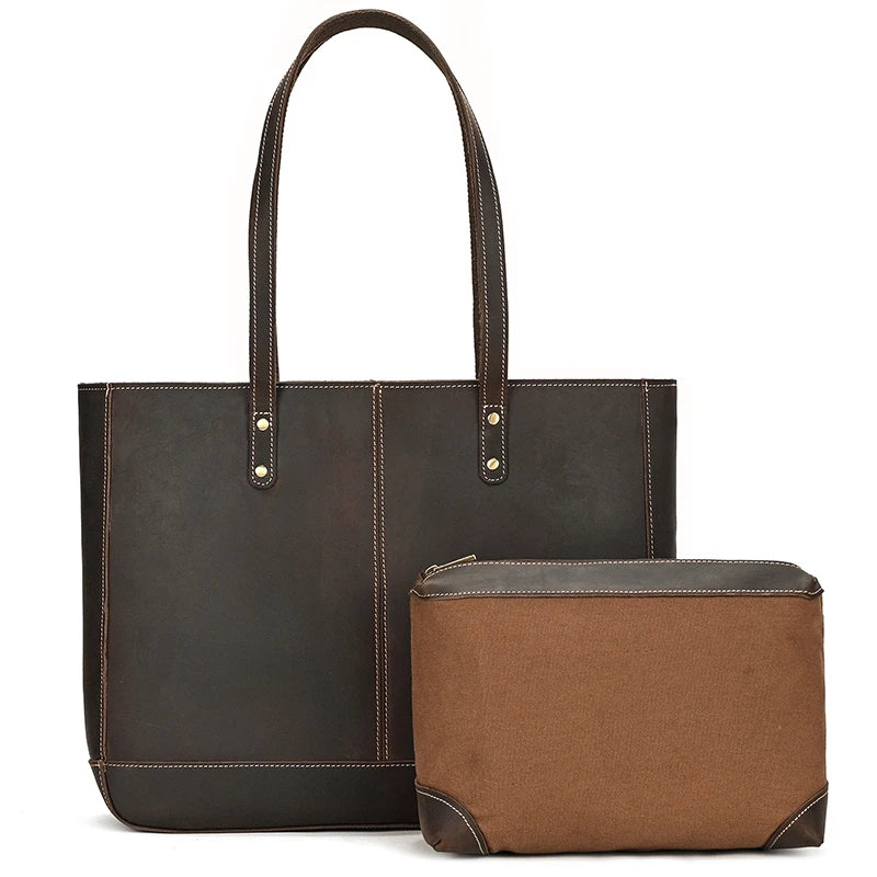 Embercrest Genuine Leather Tote Bag