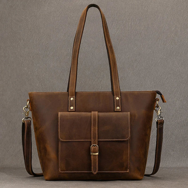 Shadowtide Genuine Leather Tote Bag 