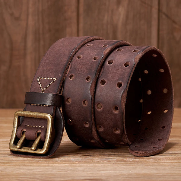 Mifaro Steel Genuine Leather Belt