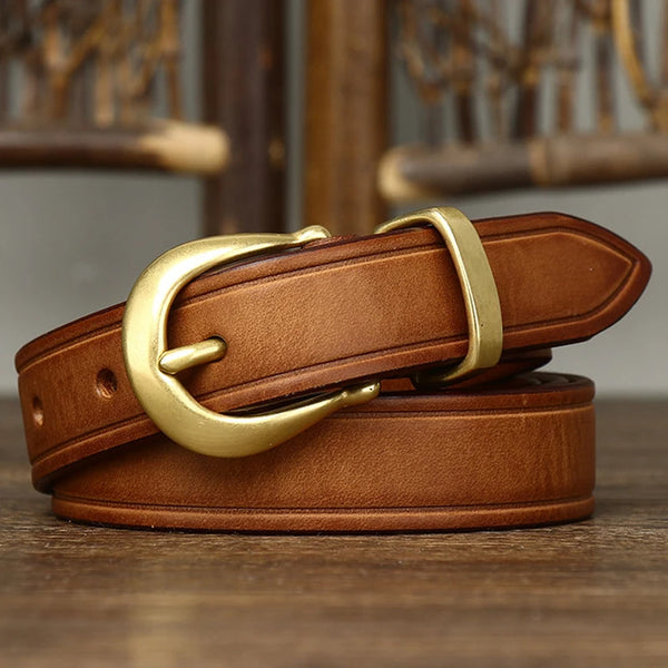 Copper Genuine Leather Belt