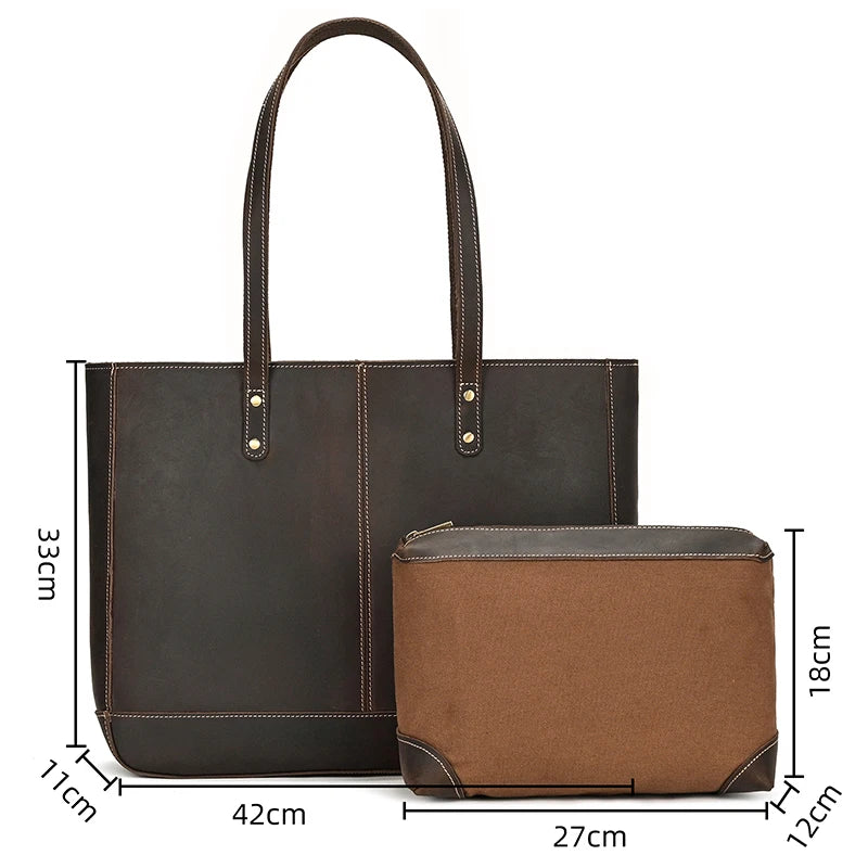 Embercrest Genuine Leather Tote Bag