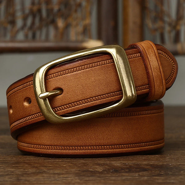 Amber Genuine Leather Belt