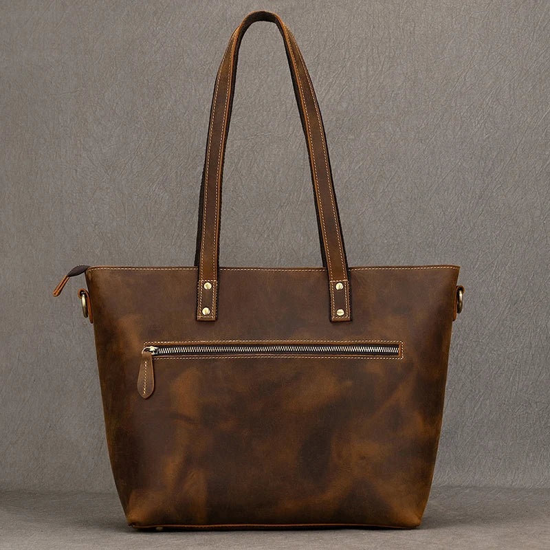 Shadowtide Genuine Leather Tote Bag 